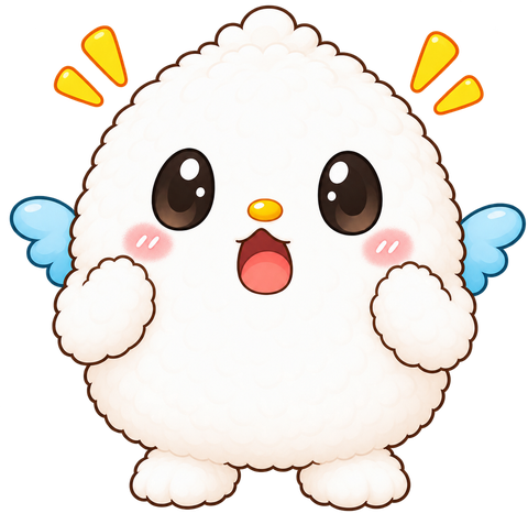 びっくりした表情のスマイリーコネクトフェスのキャラクター